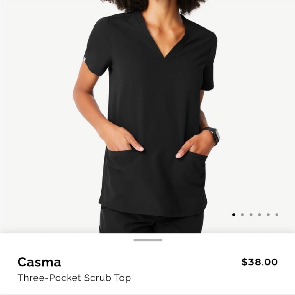 Figs NWT XXL Black Casma Scrub Top